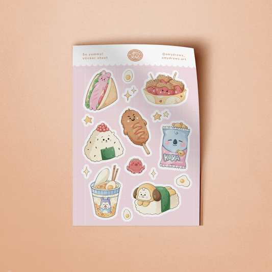 So Yummy! Sticker Sheet