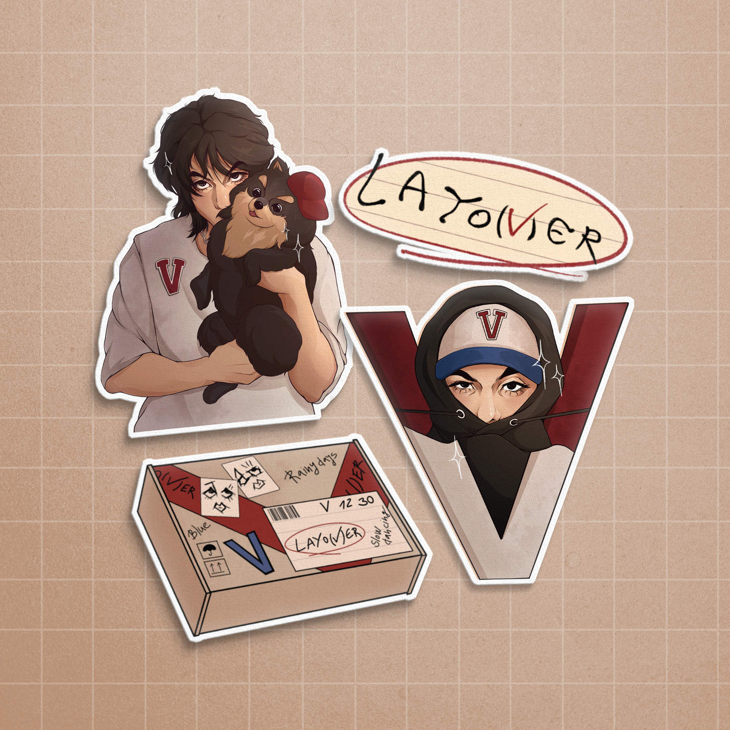 TAE LAYOVER STICKER PACK